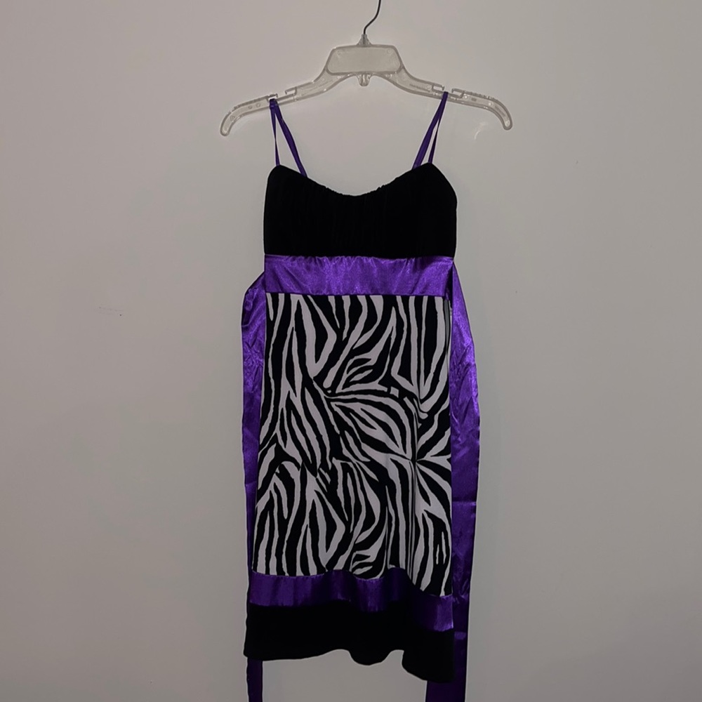 Zebra and Purple Dress